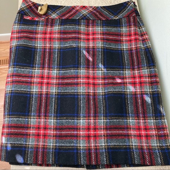 🍎Wool blend snazzy walk about skirt by LL Bean slight sparkle in thread - Picture 3 of 12